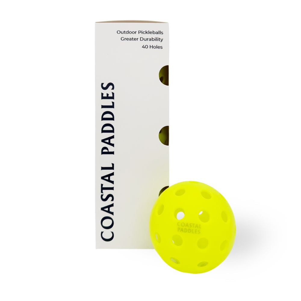 Coastal Paddles 40 Outdoor Pickleball Yellow - 3 Pack